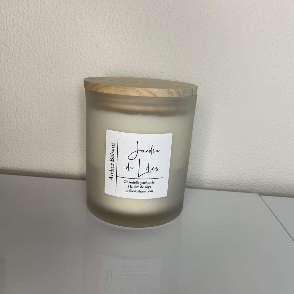 Bougie artisanale parfumée Jardin de Lilas