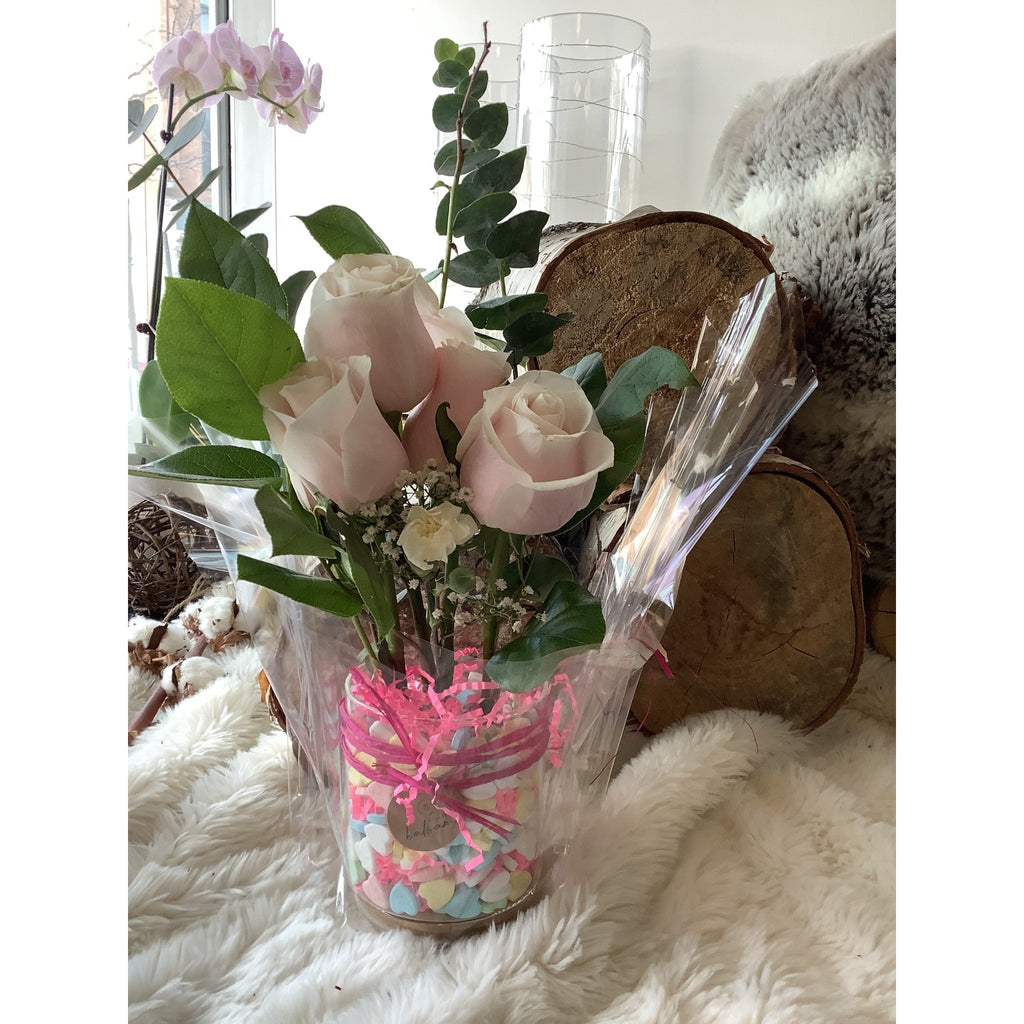 Bonbonnière de roses & bonbons - Atelier Balsam