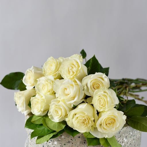 Bouquet roses blanches - Atelier Balsam